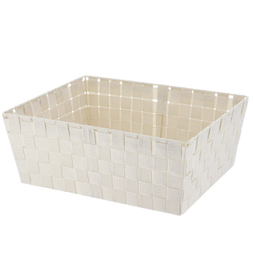Polyester Storage Basket 31.5x39x15 Cm - Ivory