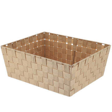 Polyester Storage Basket 31.5x39x15 Cm - Beige