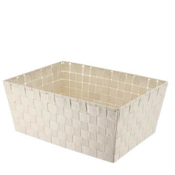 Polyester Storage Basket 32.5x45x18 Cm - Ivory