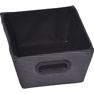 Polyester Storage Basket 20.5x26x10.5 Cm - Black