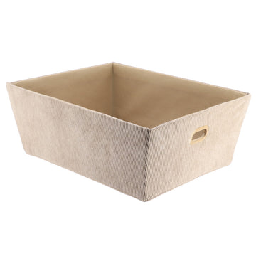 Velvet Storage Basket L32.5xD40xH15 cm - Taupe
