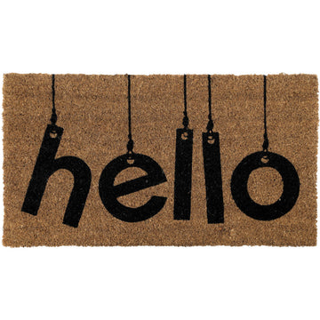 Hello Entrance Mat 33X60CM Coco/Pvc