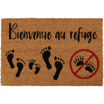 Plain Entrance Mat 40X60CM Coco/Pvc - Bienvenue