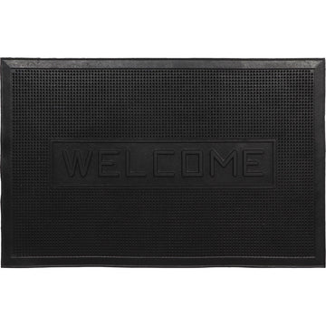 Adam Entrance Mat 45X70CM Rubber - Black Welcome