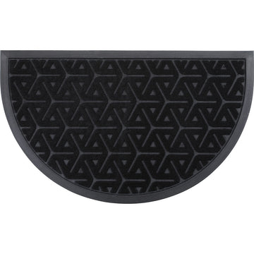 Wilson Half-Moon Entrance Mat 45x75CM Black - Durable Material
