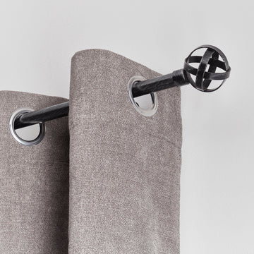 Extendable Gallery 210-380 CM Capri - Black Silver