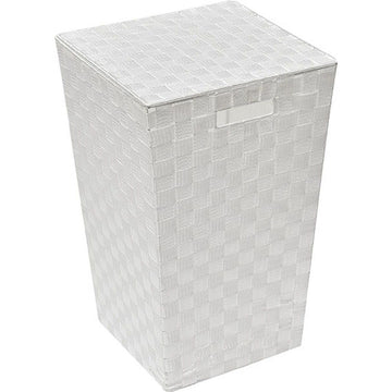Polyester Woven Laundry Basket - White