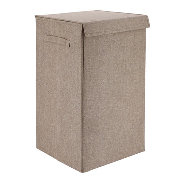 Foldable Polyester/MDF Laundry Basket - Taupe