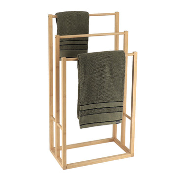 Bamboo towel rack with 3 bars - Bamboo