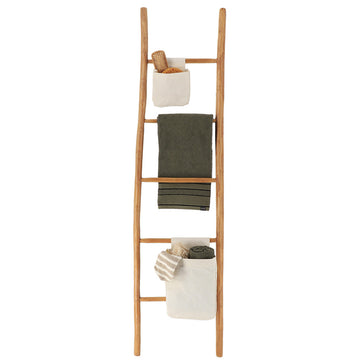 Ladder-shaped towel rack with 5 bars - made of 100% bamboo
