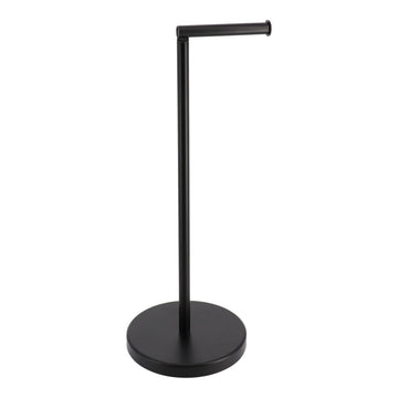 Metal Toilet Paper Holder and Refill - Black, Elegant Style
