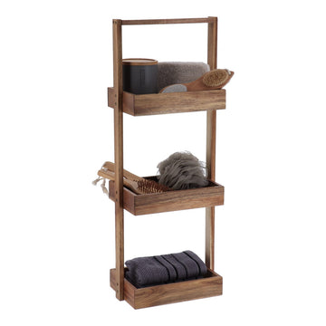 Acacia/MDF shelf with 3 levels - Acacia