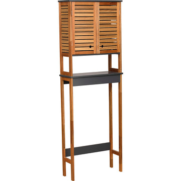 Acacia Toilet Shelf With 2 MDF Doors + 1 Inner Shelf - Element