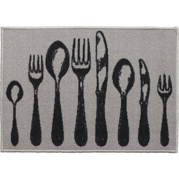 Kitchen rug Couverts Gris - 40X60CM