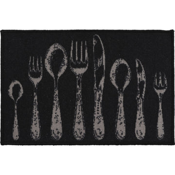 Couverts Noir kitchen rug - 40X60CM