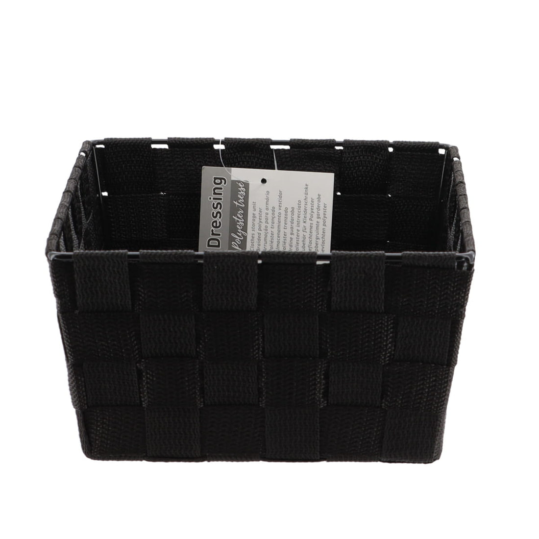 Polyester Storage Basket 19.5x25x10.5 Cm - Black