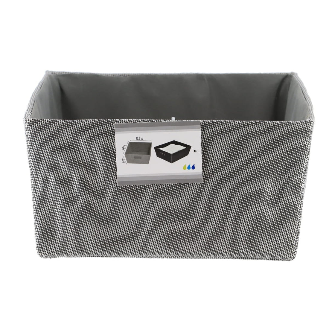 Polyester Storage Basket 32.5x40x15 Cm - Silver