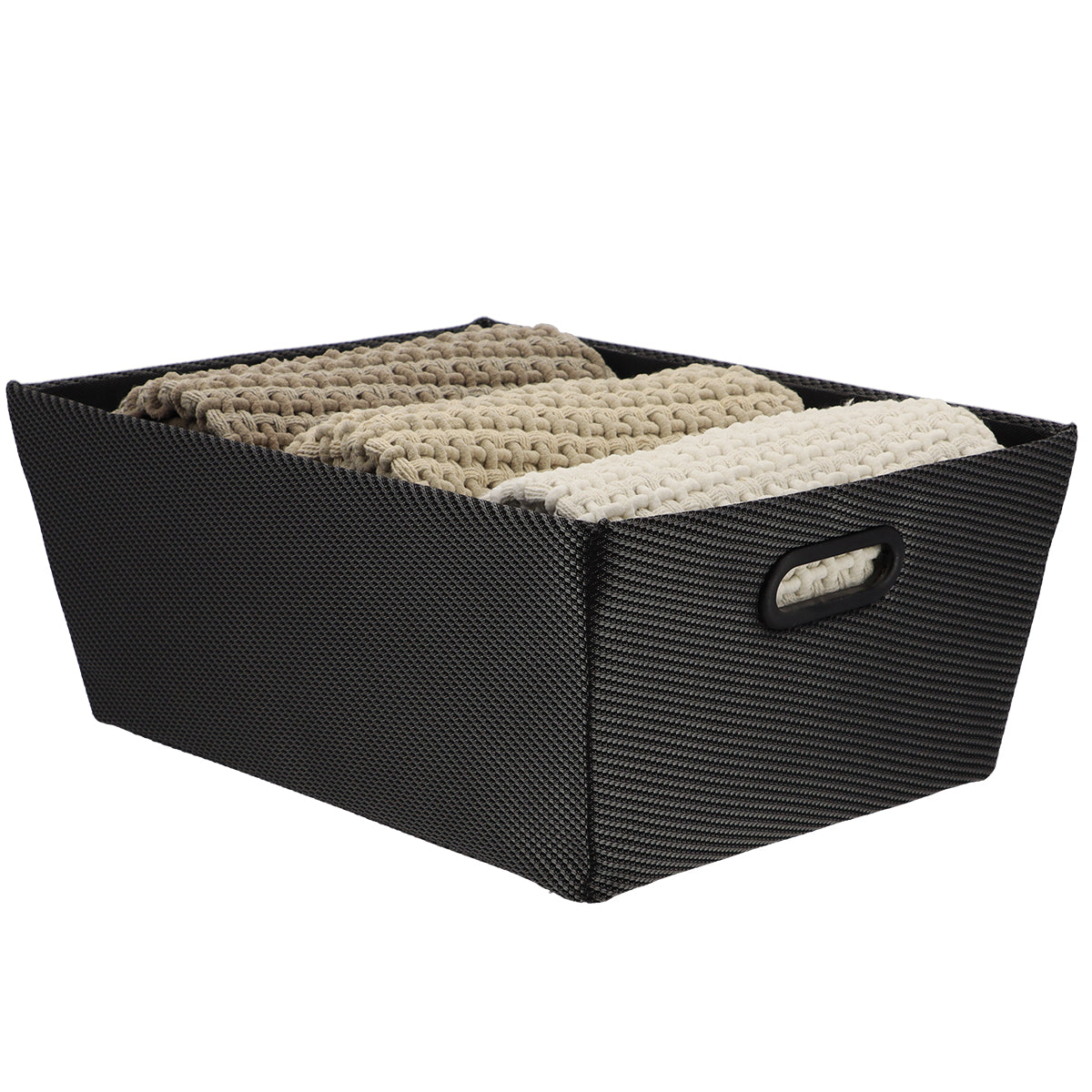 Polyester Storage Basket 32.5x45x18 cm - Black