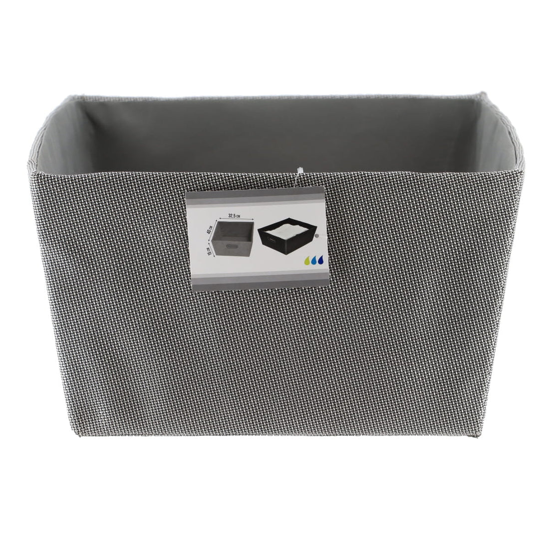Polyester Storage Basket 32.5x45x18 Cm - Silver