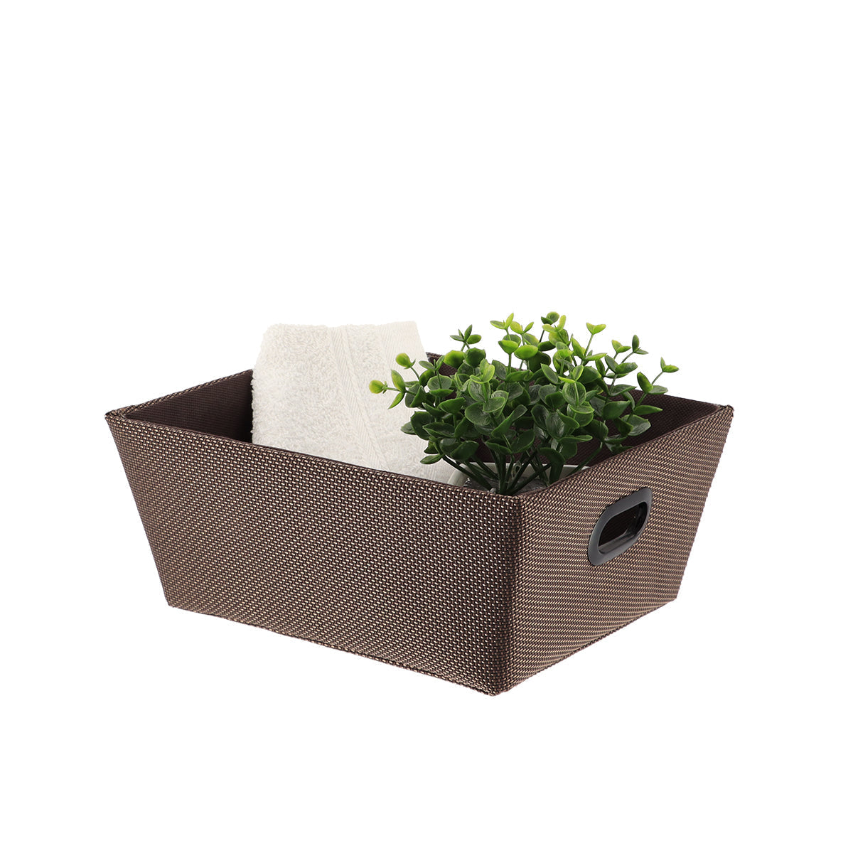 Polyester Storage Basket 32.5x45x18 Cm - Brown