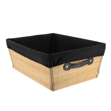 Bamboo Storage Basket 32.5x45x18 cm - Bamboo/Black