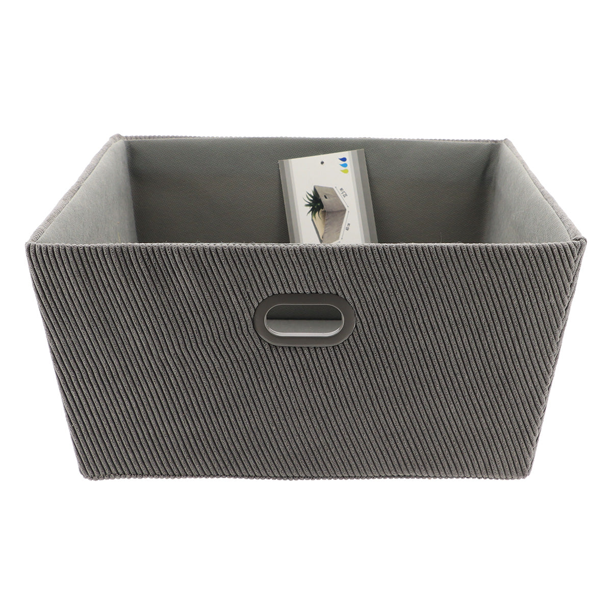 Velvet Storage Basket L32.5xD45xH18 cm - Grey