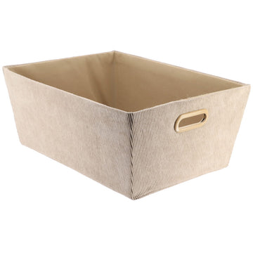 Velvet Storage Basket L32.5xD45xH18 cm - Taupe
