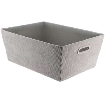 Velvet Storage Basket L32.5xD40xH15 cm - Grey