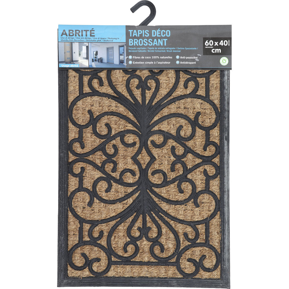 Sally Entrance Mat 40X60CM Coco/Rubber - Natural