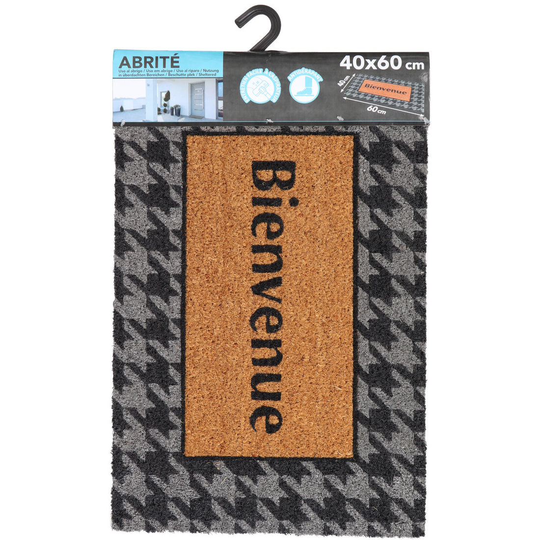 Plain Entrance Mat 40X60CM Coco/Pvc - Bienvenue
