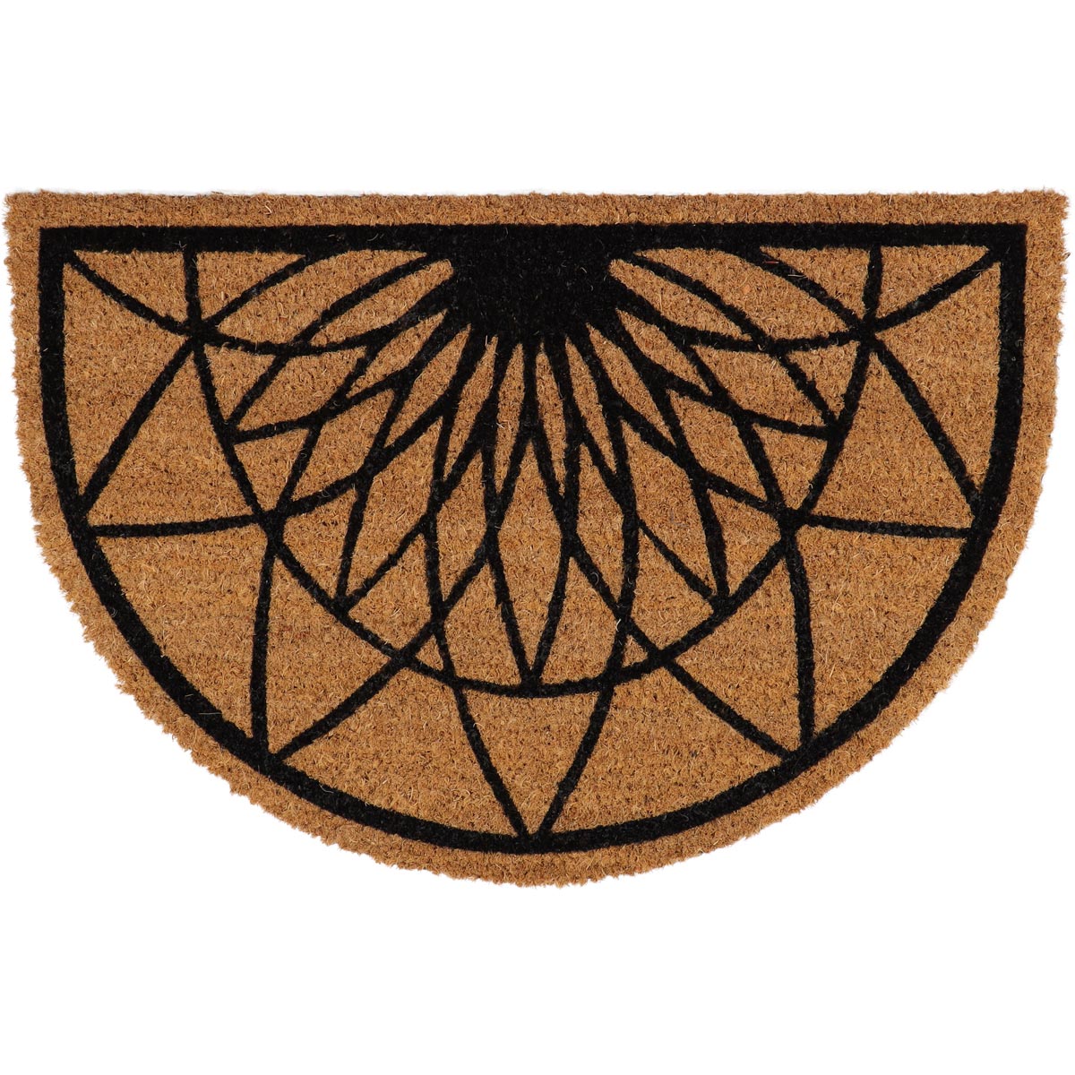 Half-Moon Rosette Entrance Mat 40X60CM Coco/Pvc