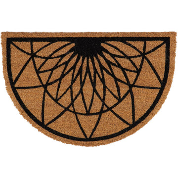 Half-Moon Rosette Entrance Mat 40X60CM Coco/Pvc