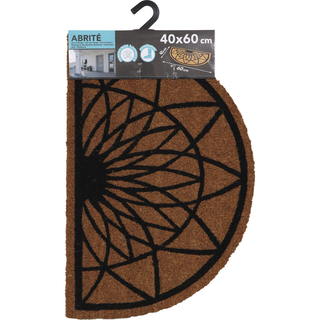 Half-Moon Rosette Entrance Mat 40X60CM Coco/Pvc