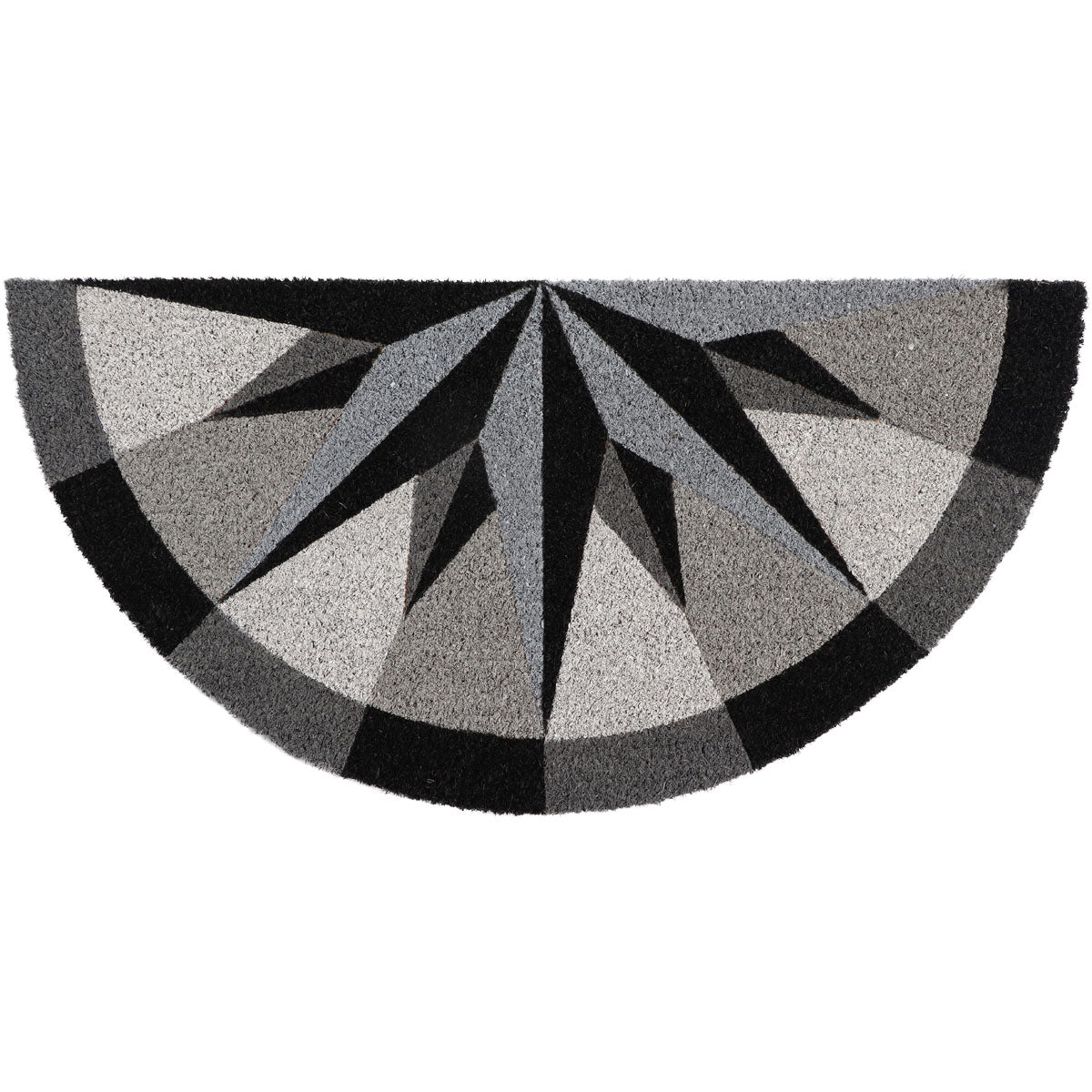 Entrance Mat Rose de Vents Half-Moon 37X75CM Coco/Pvc