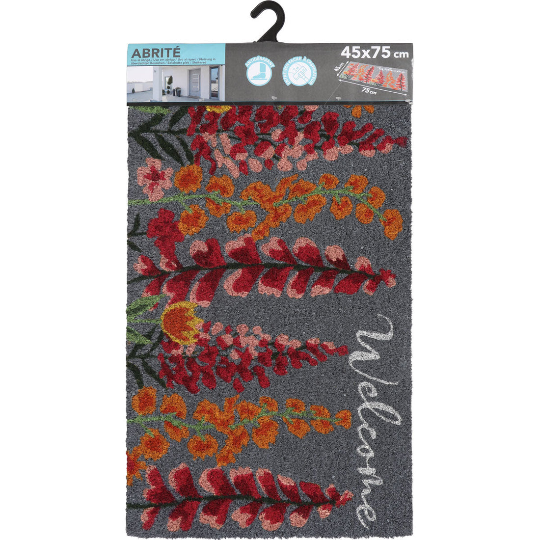 Welcome Entrance Mat 45X75CM Coco/Pvc