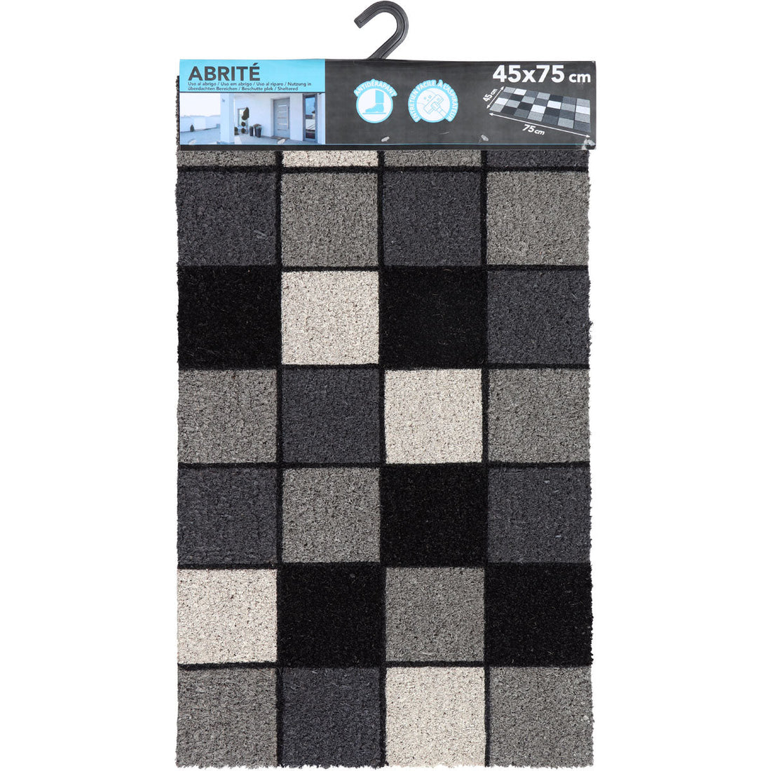 Carlotta Grey Entrance Mat 45X75CM Coco/Pvc