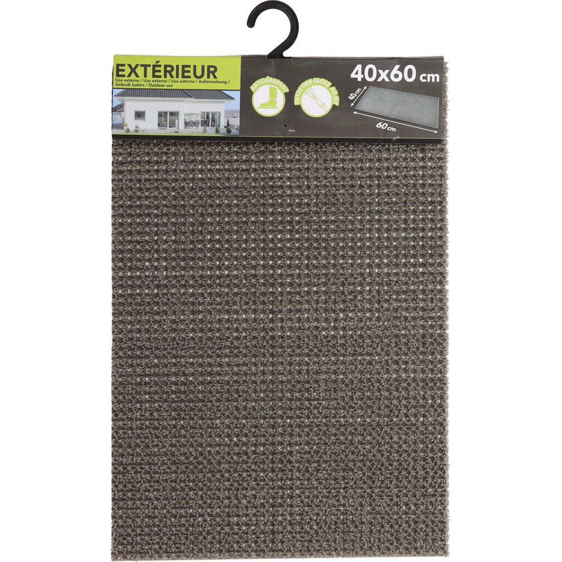 Pixie Entrance Mat 40X60CM Artificial Grass - Grey