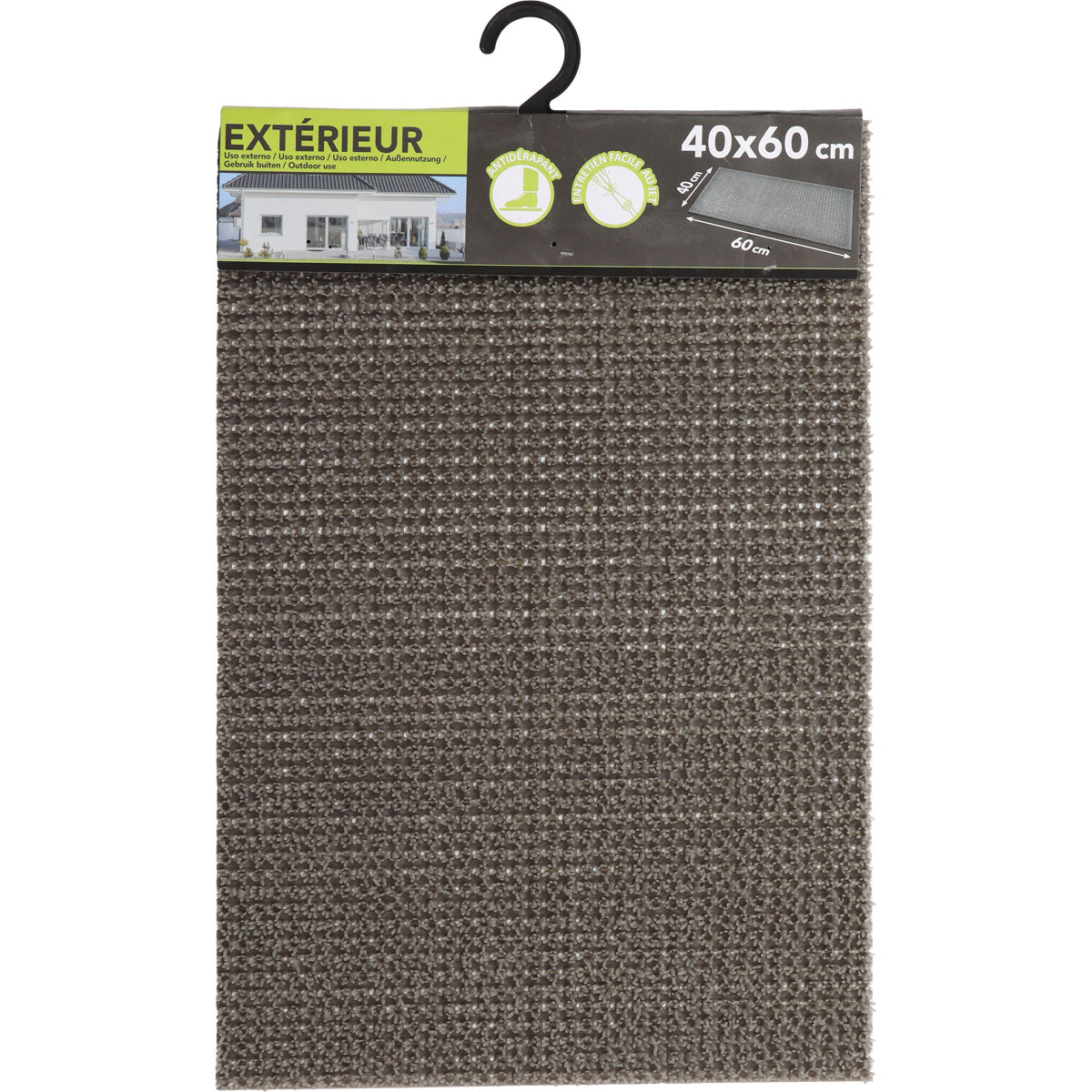 Pixie Entrance Mat 40X60CM Artificial Grass - Grey