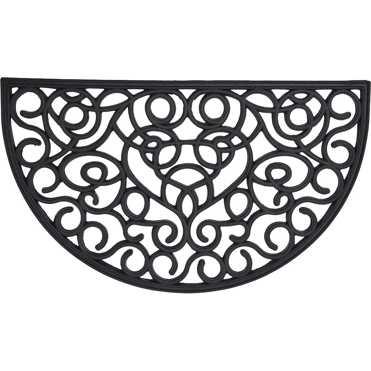 Sid Half-Moon Entrance Mat 45X75CM Rubber - Black