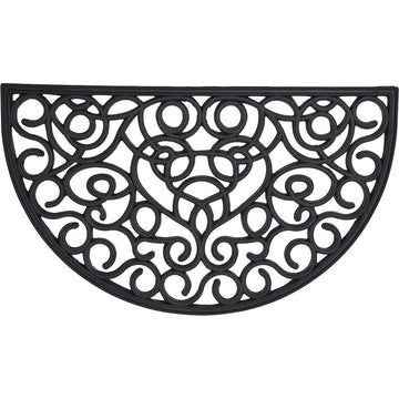 Sid Half-Moon Entrance Mat 45X75CM Rubber - Black