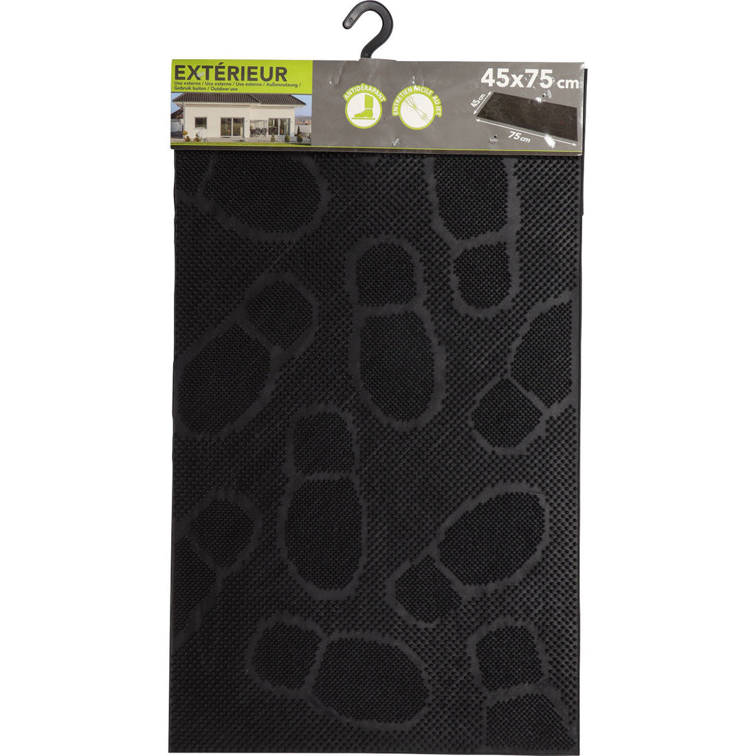 Picot Entrance Mat 45X75CM Rubber - Black
