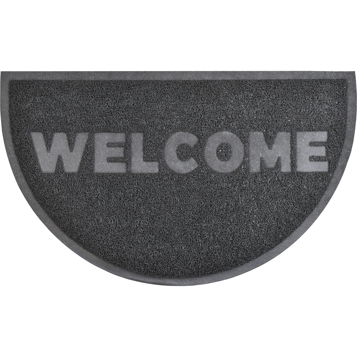 Welcome Half-Moon Entrance Mat 45X75CM Pvc - Black