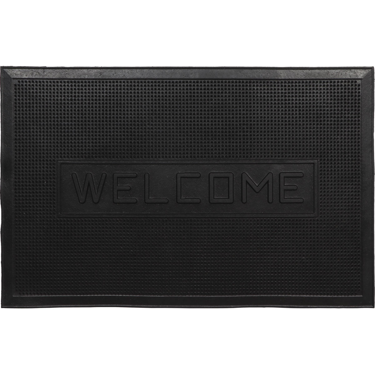 Adam Entrance Mat 45X70CM Rubber - Black Welcome