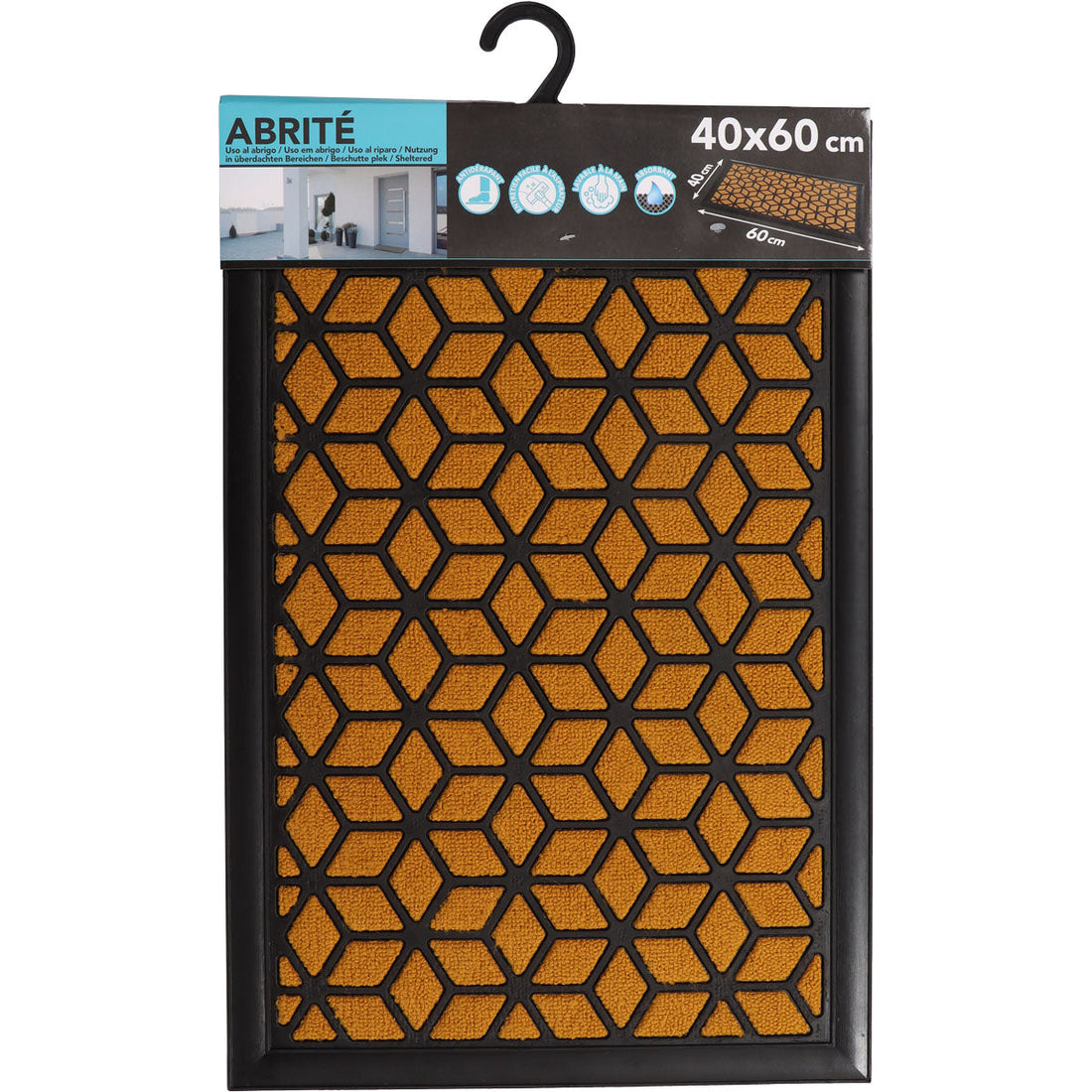 Long Island Entrance Mat 40X60CM Polypropylene/Rubber - Mustard Yellow