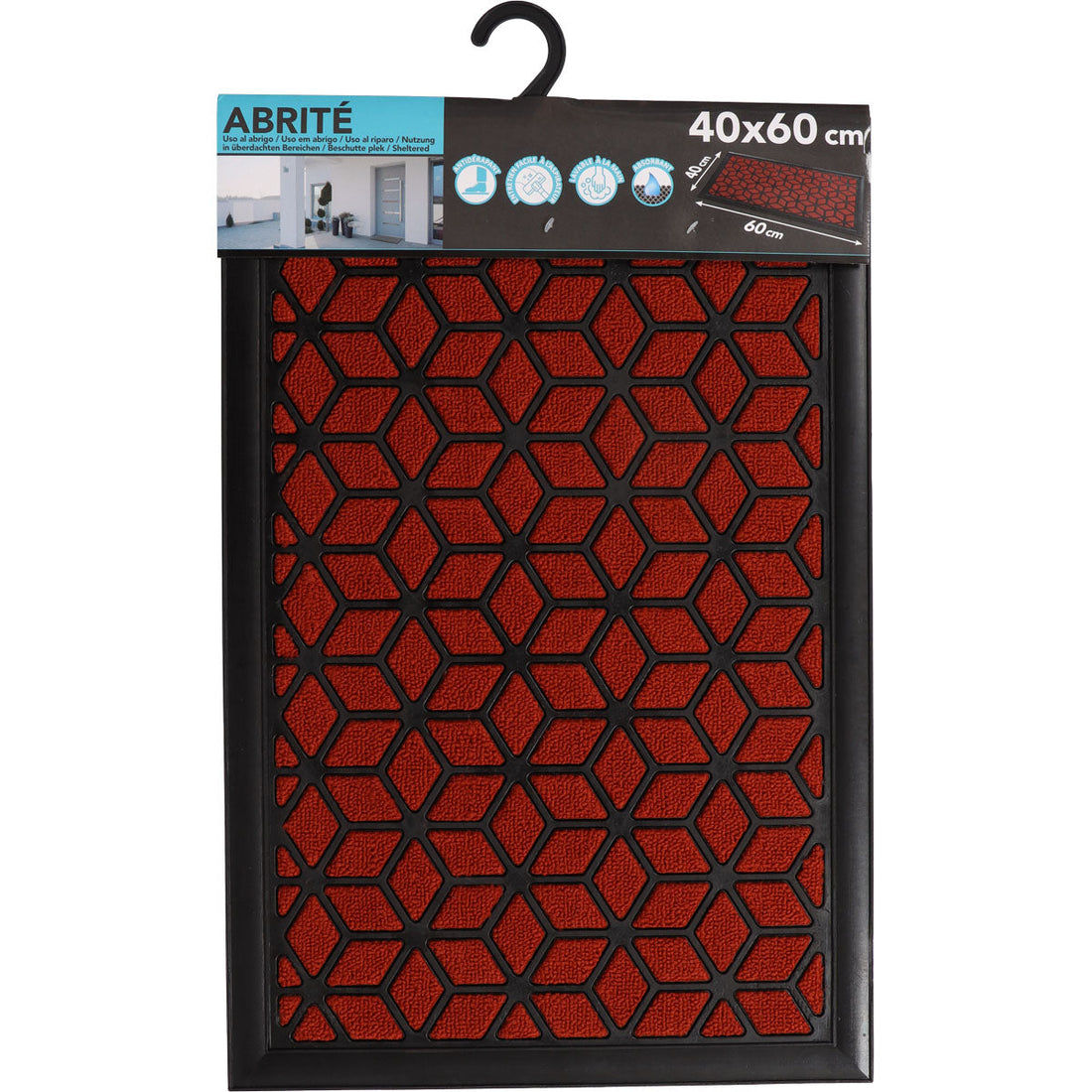 Long Island Entrance Mat 40X60CM Polypropylene/Rubber - Red