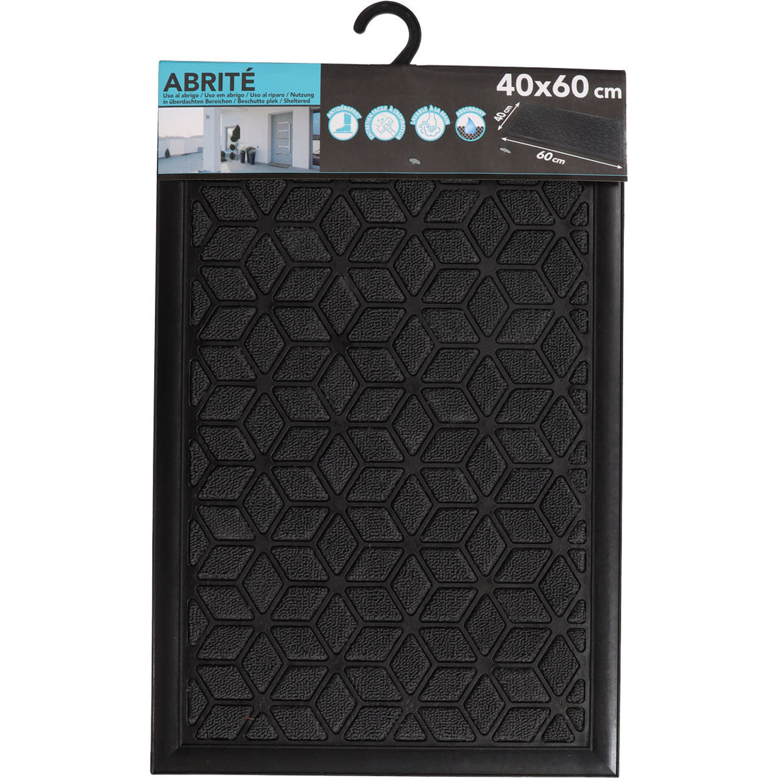 Long Island Entrance Mat 40X60CM Polypropylene/Rubber - Dark Grey