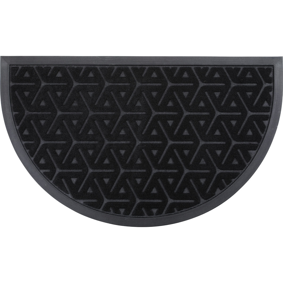 Wilson Half-Moon Entrance Mat 45x75CM Black - Durable Material