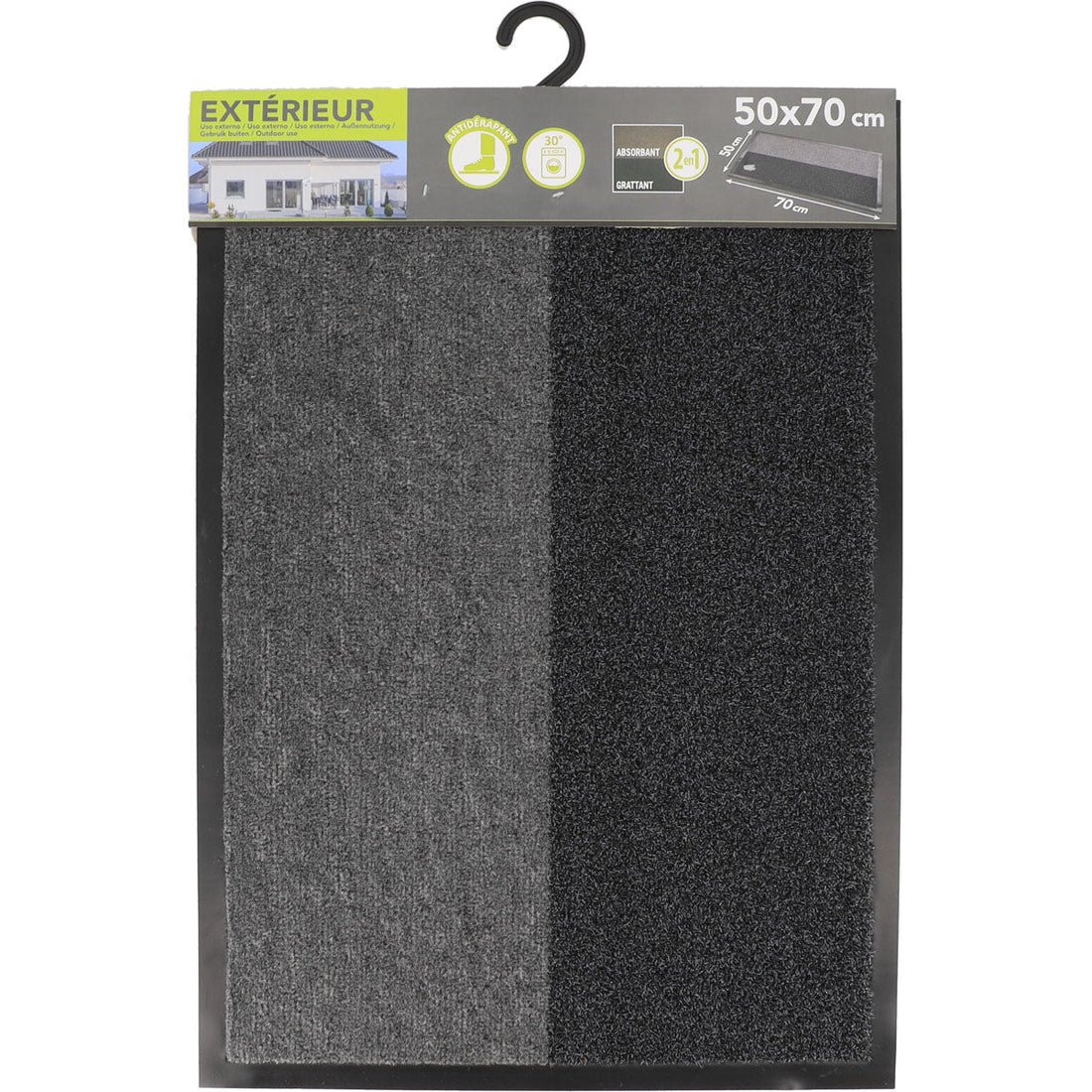 Magic Entrance Mat 50X70CM Polypropylene/Pvc - Grey/Black 