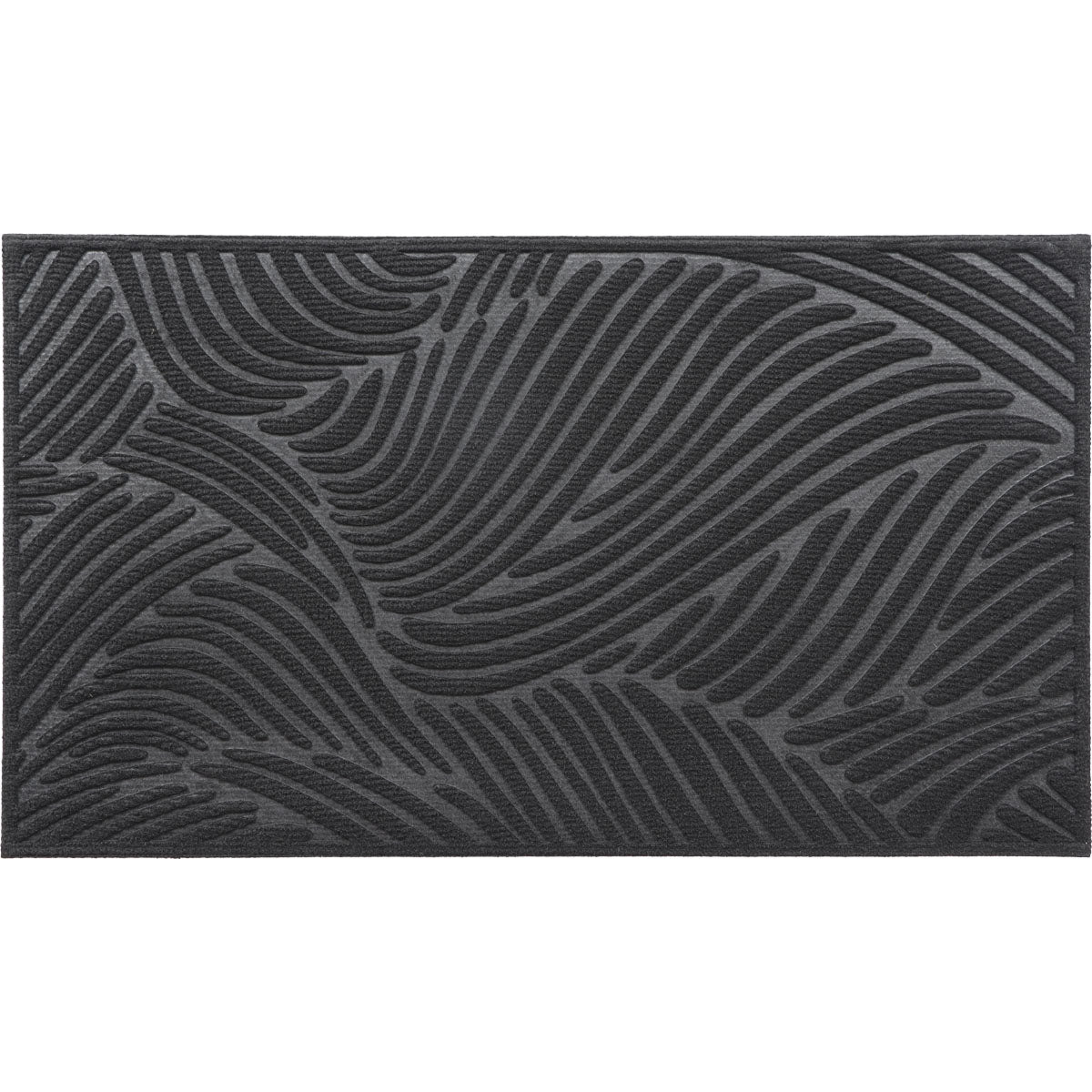 Vague Entrance Mat 43.5X75CM Polyester/Rubber - Black