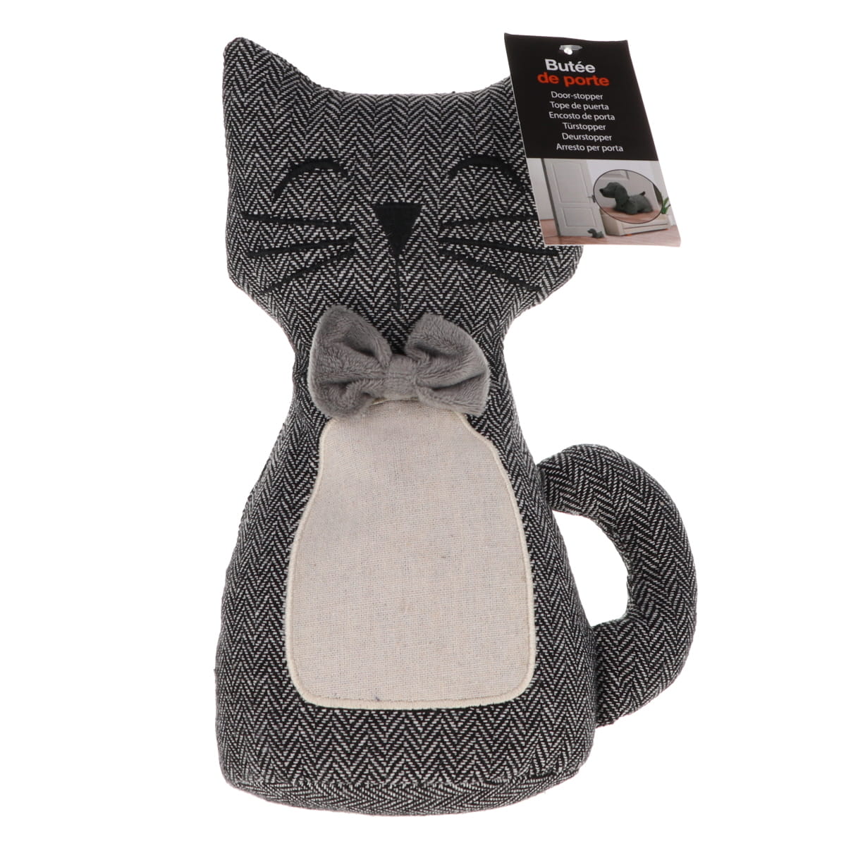 Cat Door Stopper Black/White